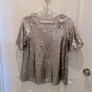Boden Sequin oversized shirt